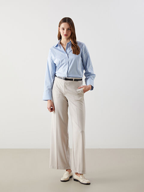 LCW Vision Beli Kemerli Dar Fit Kadın Pantolon - S5HV46Z8-YUZ