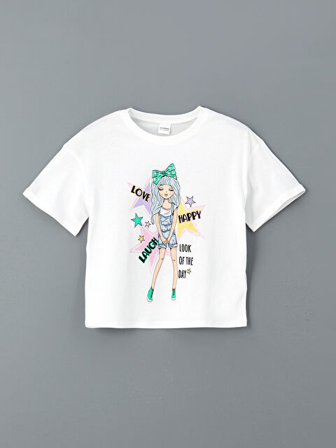 LCW Kids Bisiklet Yaka Kız Çocuk Pijama Üst - S5HY26Z4-Q6K