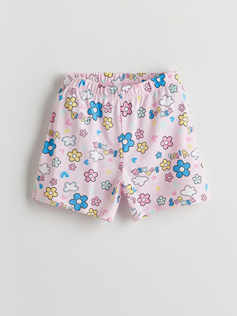 LCW Kids Beli Lastikli Çiçekli Kız Çocuk Pijama Şort - S5HY38Z4-LT4