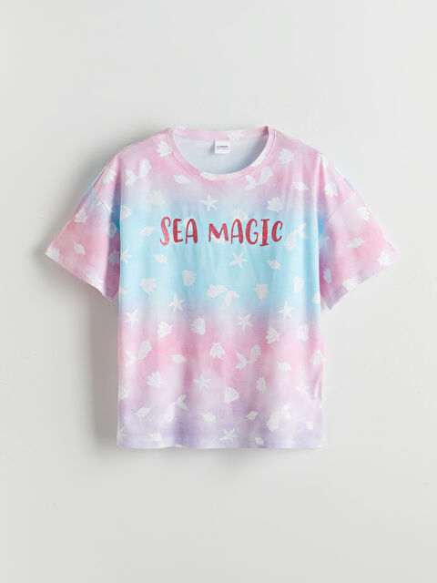 LCW Kids Bisiklet Yaka Kız Çocuk Pijama Üst - S5HY57Z4-LT4