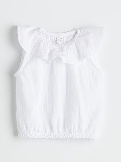 LCW Kids Kız Çocuk Fırfırlı Müslin Bluz