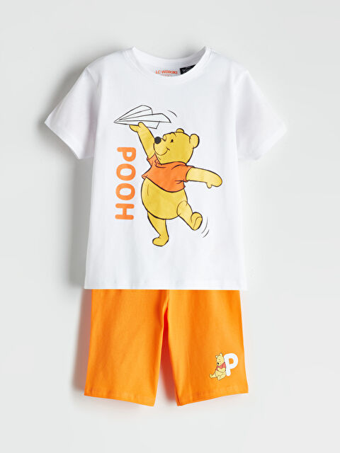 LCW Kids Winnie the Pooh Baskılı Erkek Çocuk Şortlu Pijama Takım - S5I114Z1-Q6K
