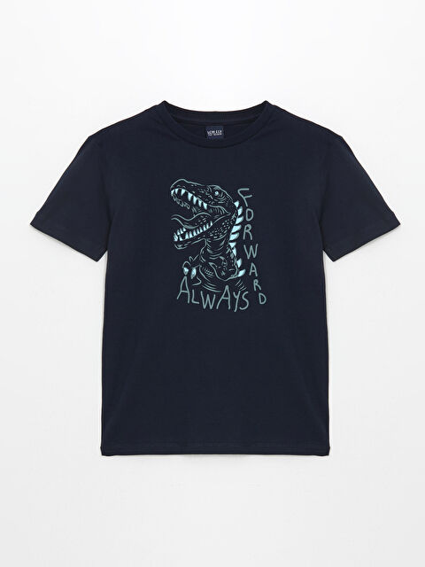 LCW ECO Crew Neck Dinosaur Printed Boys' T-Shirt - S5I129Z4-CRP