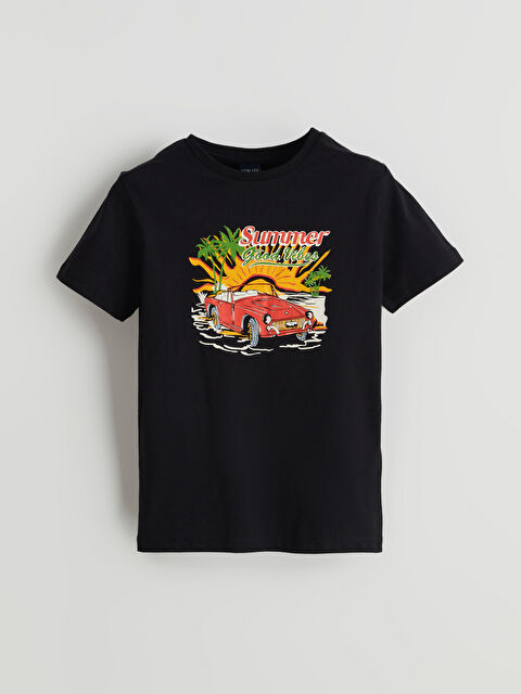 LCW ECO Bisiklet Yaka Erkek Çocuk Tişört - S5I139Z4-CVL