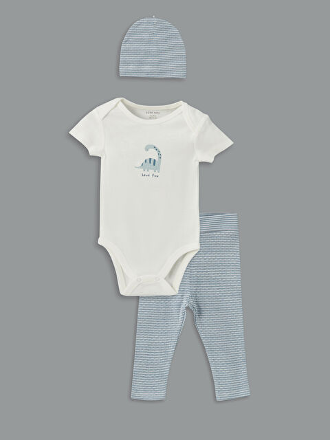 LCW baby Organik Kumaş Erkek Bebek Hastane Çıkış Seti - S5I180Z1-FDL