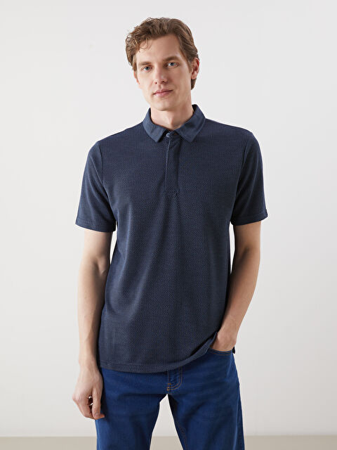 LCWAIKIKI Classic Polo Yaka Merserize Görünümlü Erkek Tişört - S5I261Z8-MLC