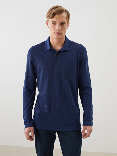 LCWAIKIKI Classic Polo Yaka Erkek Sweatshirt - S5I263Z8-MLC