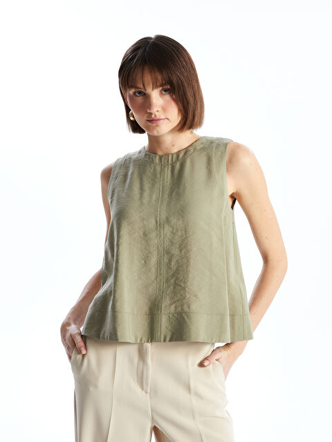 LCW Vision Bisiklet Yaka Kadın Bluz - S5I270Z8-Y0W