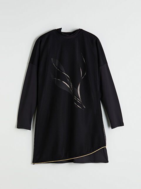 LCW DREAM Bisiklet Yaka Baskılı Kadın Tesettür Mayo