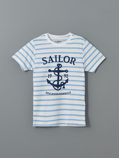 LCW Kids Bisiklet Yaka Erkek Çocuk Pijama Üst - S5I549Z4-LU7