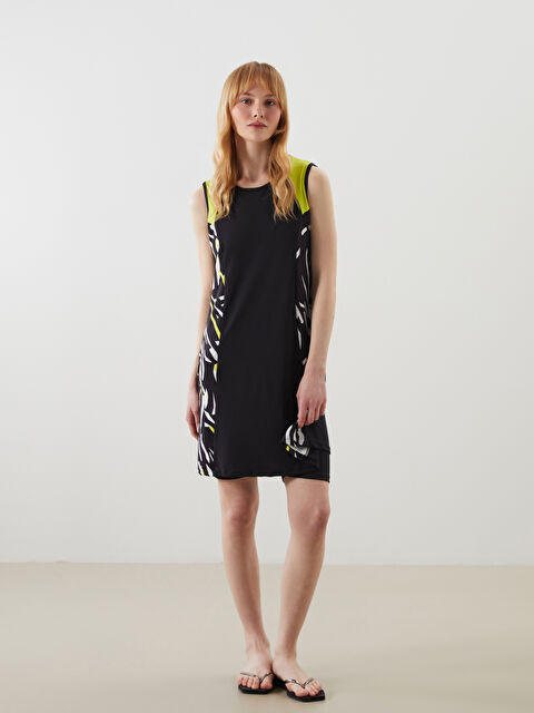 LCW DREAM Bisiklet Yaka Desenli Kadın Tesettür Mayo Takımı - S5I628Z8-LQJ