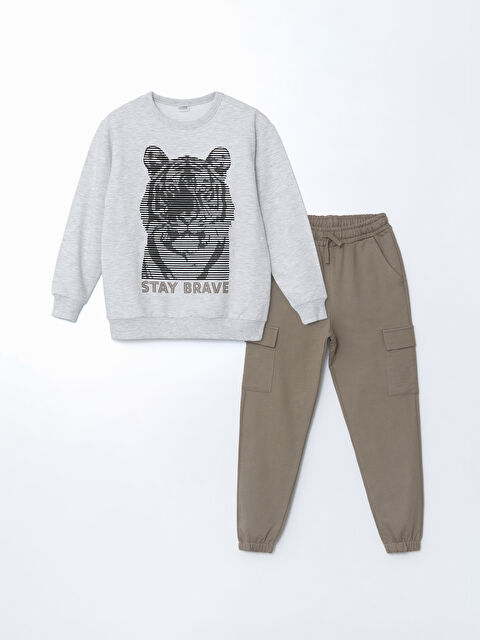 LCW Kids Bisiklet Yaka Erkek Çocuk Eşofman Takımı - S5I632Z4-L8Q