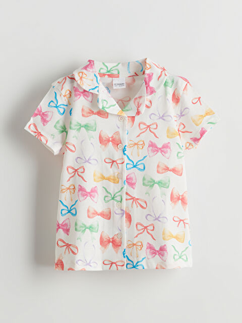 LCW Kids Kurdele Detaylı Kız Çocuk Pijama Üst - S5I646Z1-LRA