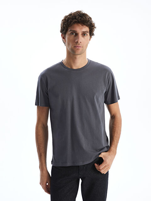 LCW ECO Bisiklet Yaka Penye Erkek Tişört - S5I684Z8-CTH