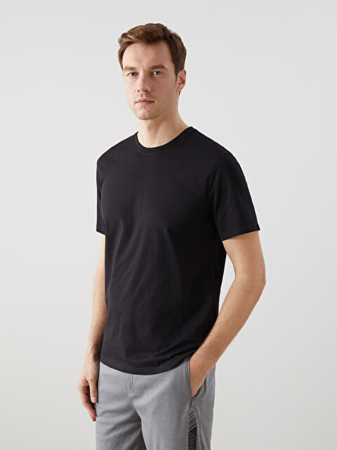 LCW ECO Bisiklet Yaka Penye Erkek Tişört - S5I684Z8-CVL