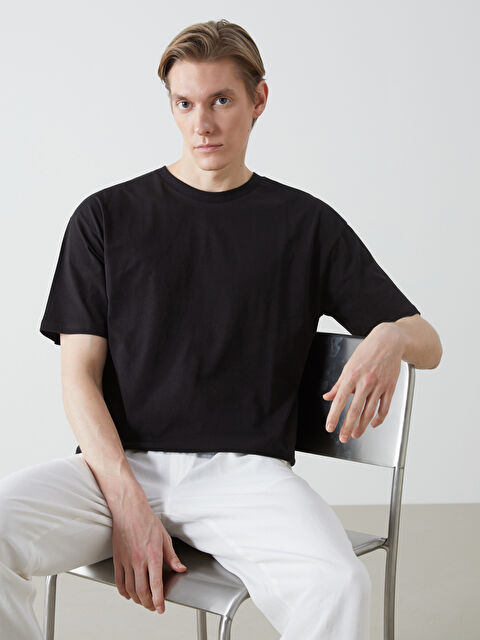 LCW ECO Bisiklet Yaka Penye Erkek Tişört - S5I685Z8-CVL