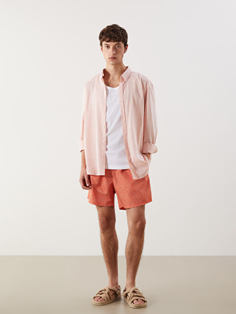 LCW ECO Kısa Boy Desenli Erkek Deniz Şortu - S5I691Z8-LSR