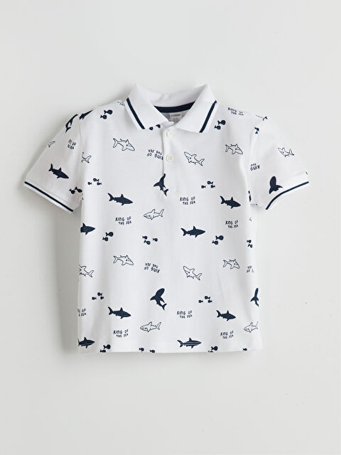 LCW Kids Polo Yaka Baskılı Erkek Çocuk Tişört - S5I693Z1-LRA