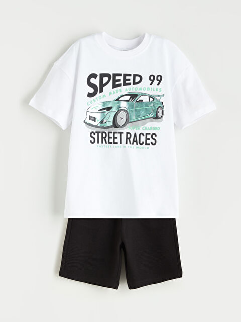 LCW Kids Bisiklet Yaka Erkek Çocuk Tişört ve Şort - S5I718Z1-Q6K