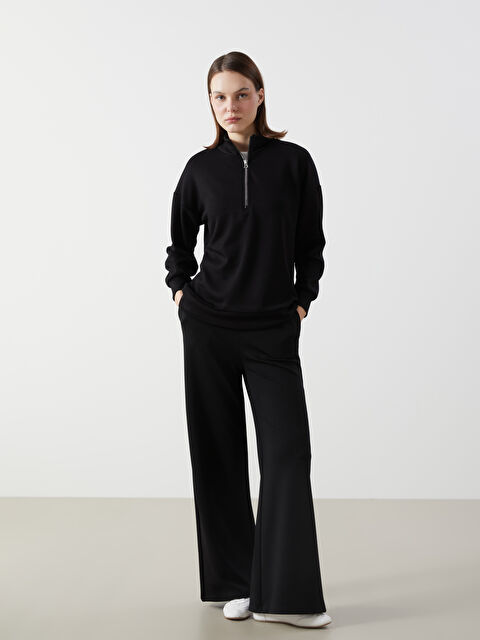 LCW Comfort Beli Lastikli Geniş Paça Kadın Eşofman Altı - S5I811Z8-CVL