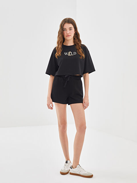 LCW ECO Beli Lastikli Kadın Şort - S5I992Z8-CVL