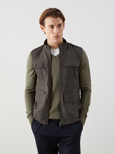 LCWAIKIKI Classic Standart Kalıp Dik Yaka Erkek Avcı Yeleği - S5IA14Z8-HDL