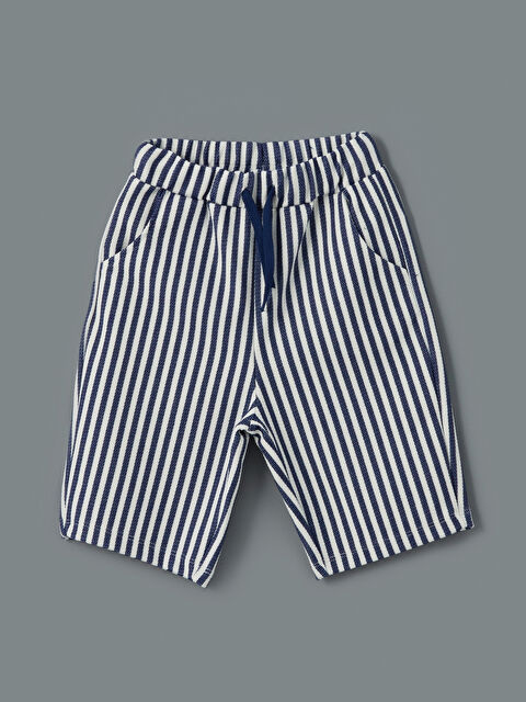 LCW Kids Beli Lastikli Çizgili Erkek Çocuk Şort - S5IA32Z1-LFC
