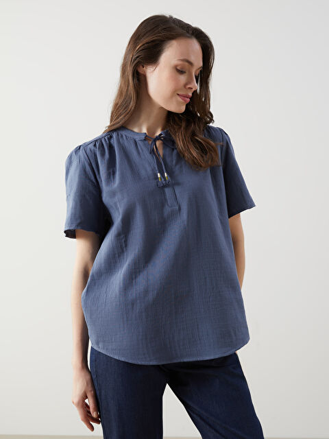 LCW Grace Bağlamalı Yaka Kadın Bluz - S5IA35Z8-P2E