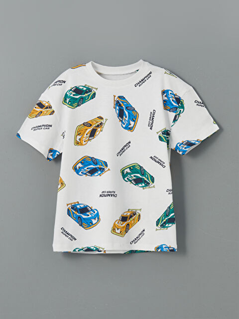 LCW Kids Bisiklet Yaka Baskılı Erkek Çocuk Tişört - S5IA51Z1-LU7