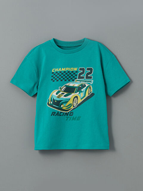 LCW Kids Bisiklet Yaka Baskılı Erkek Çocuk Tişört - S5IA51Z1-R13