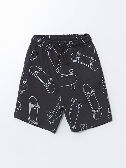 LCW Kids Beli Lastikli Baskılı Erkek Çocuk Şort - S5IA53Z1-LQ9