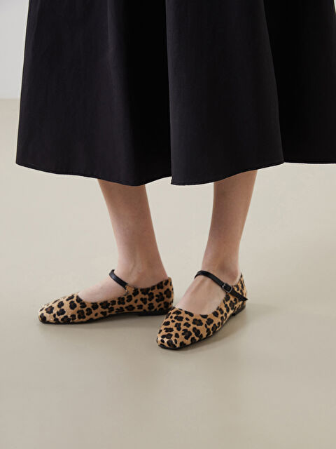 LCW STEPS Leopar Desenli Kadın Babet - S5ID29Z8-F9C