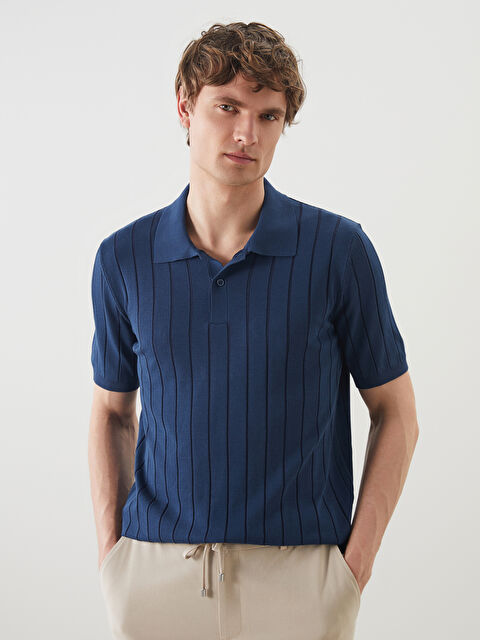 LCW Vision Polo Yaka Kısa Kollu Erkek Triko Kazak - S5ID52Z8-CS6