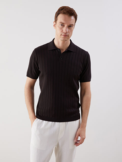 LCW Vision Polo Yaka Kısa Kollu Erkek Triko Kazak - S5ID52Z8-ZNT