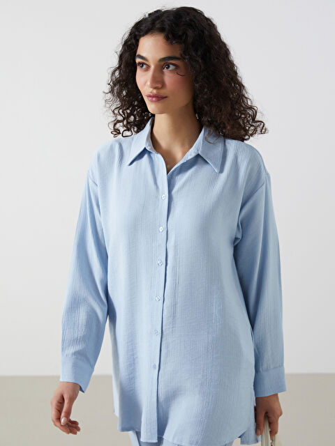 LCW Modest Oversize Kadın Gömlek Tunik - S5IE07Z8-GP0