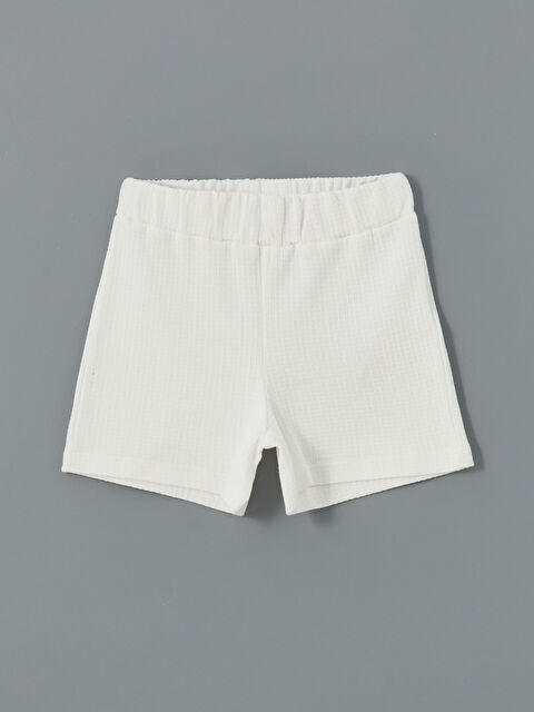 LCW ECO Beli Lastikli Dokulu Kız Çocuk Şort - S5IE89Z4-J5E