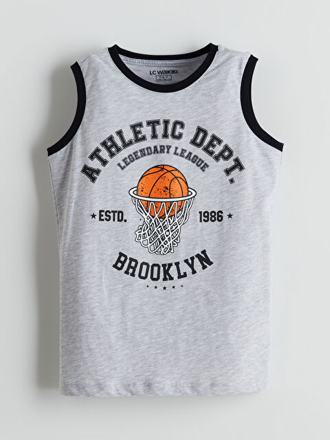 LCW Kids Bisiklet Yaka Erkek Çocuk Pijama Üst