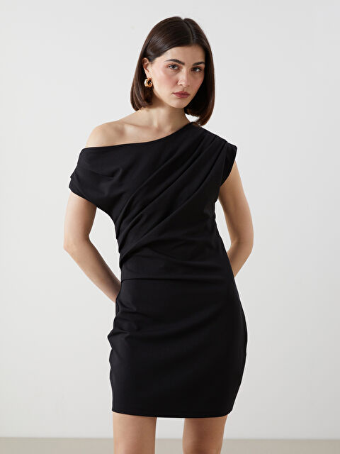 LCW Vision Kayık Yaka Elbise - S5IG08Z8-CVL