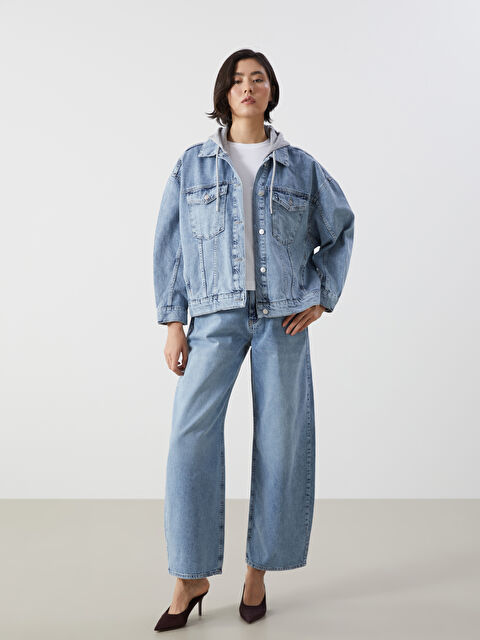 LCW Jeans Barrel Fit Kadın Jean Pantolon - S5IG35Z8-507