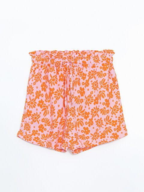 LCW ECO Beli Lastikli Çiçekli Kız Çocuk Şort - S5IH03Z4-LSR