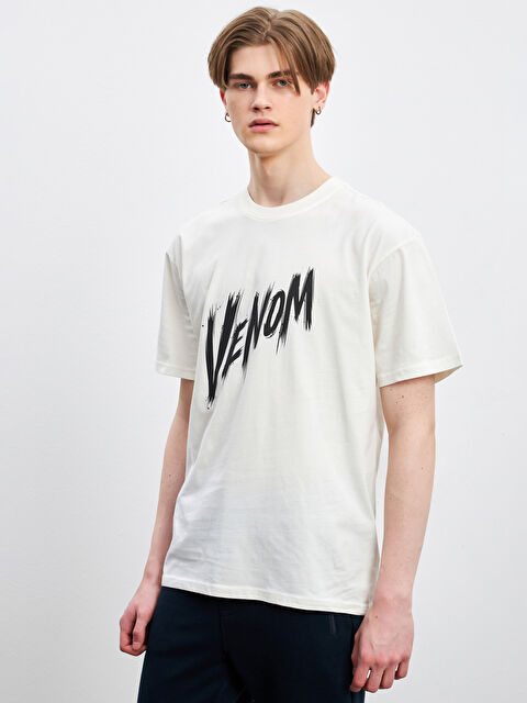 XSIDE Crew Neck Venom Printed Jersey Men's T-Shirt - S5IH73Z8-R9J