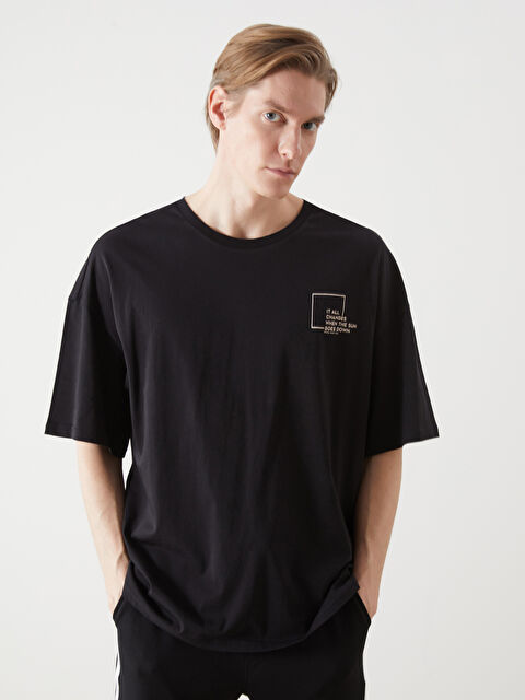 LCW ECO Bisiklet Yaka Baskılı Erkek Tişört - S5II80Z8-CVL