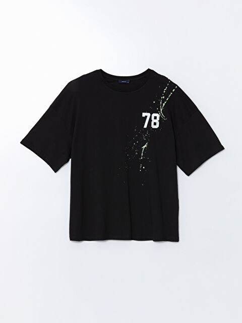 LCW ECO Bisiklet Yaka Kısa Kollu Baskılı Penye Erkek Tişört - S5II81Z8-CVL