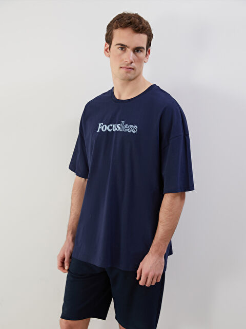 LCW ECO Bisiklet Yaka Kısa Kollu Baskılı Penye Erkek Tişört - S5II89Z8-CRP