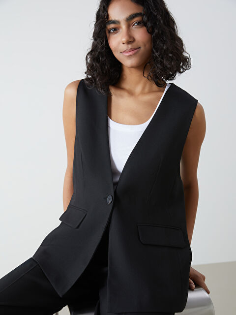 XSIDE V Yaka Kadın Klasik Yelek - S5IJ51Z8-CVL