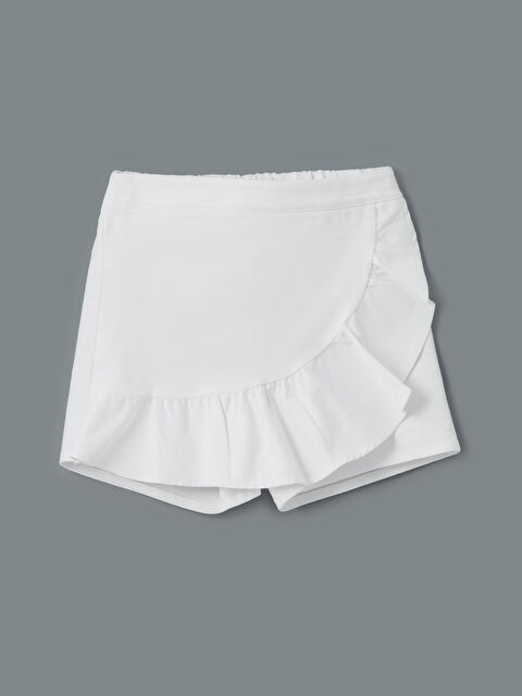 LCW ECO Beli Lastikli Fırfırlı Kız Çocuk Şort Etek - S5IK22Z4-J5E