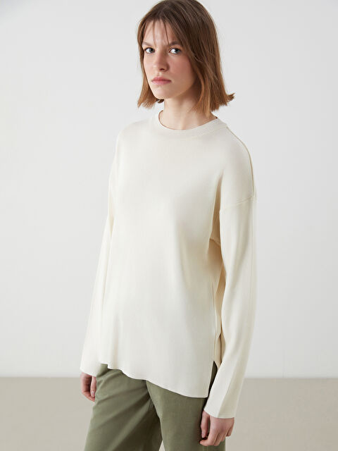 LCWAIKIKI Classic Bisiklet Yaka Kadın Triko Kazak - S5IK30Z8-R9J