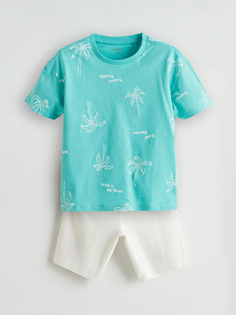 LCW Kids Printed Boys' T-Shirt and Shorts 2 Pack - S5IK49Z1-LTZ