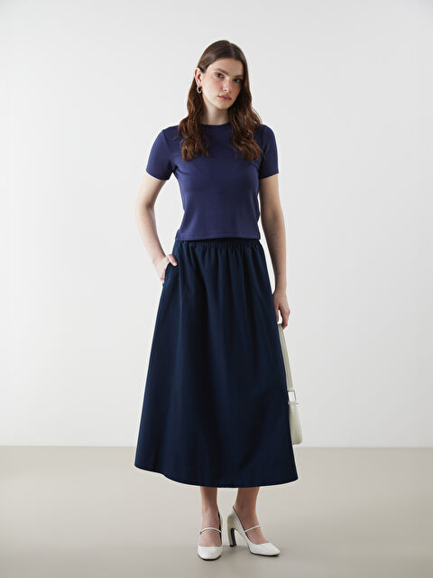 LCW Vision Beli Lastikli Kadın Etek - S5IK89Z8-HRZ