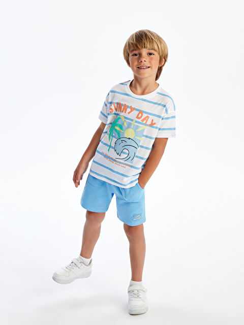 LCW Kids Boys' Shorts with Elastic Waist and Pockets - S5IL03Z1-FLV